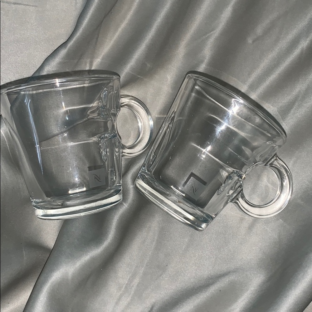 Set of 2 glass espresso mugs